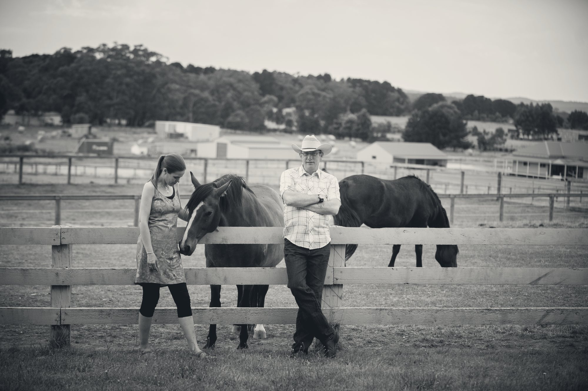 Chase and Keith at the paddock fence